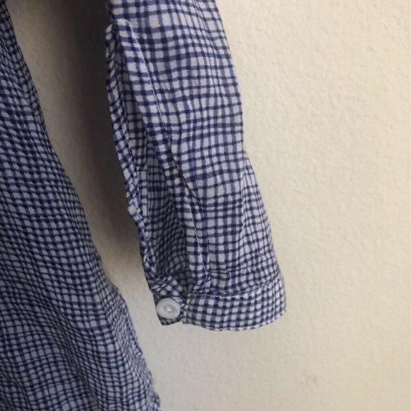 Cloth & Stone Popover Shirt Blue White Pockets XS - Picture 3 of 8